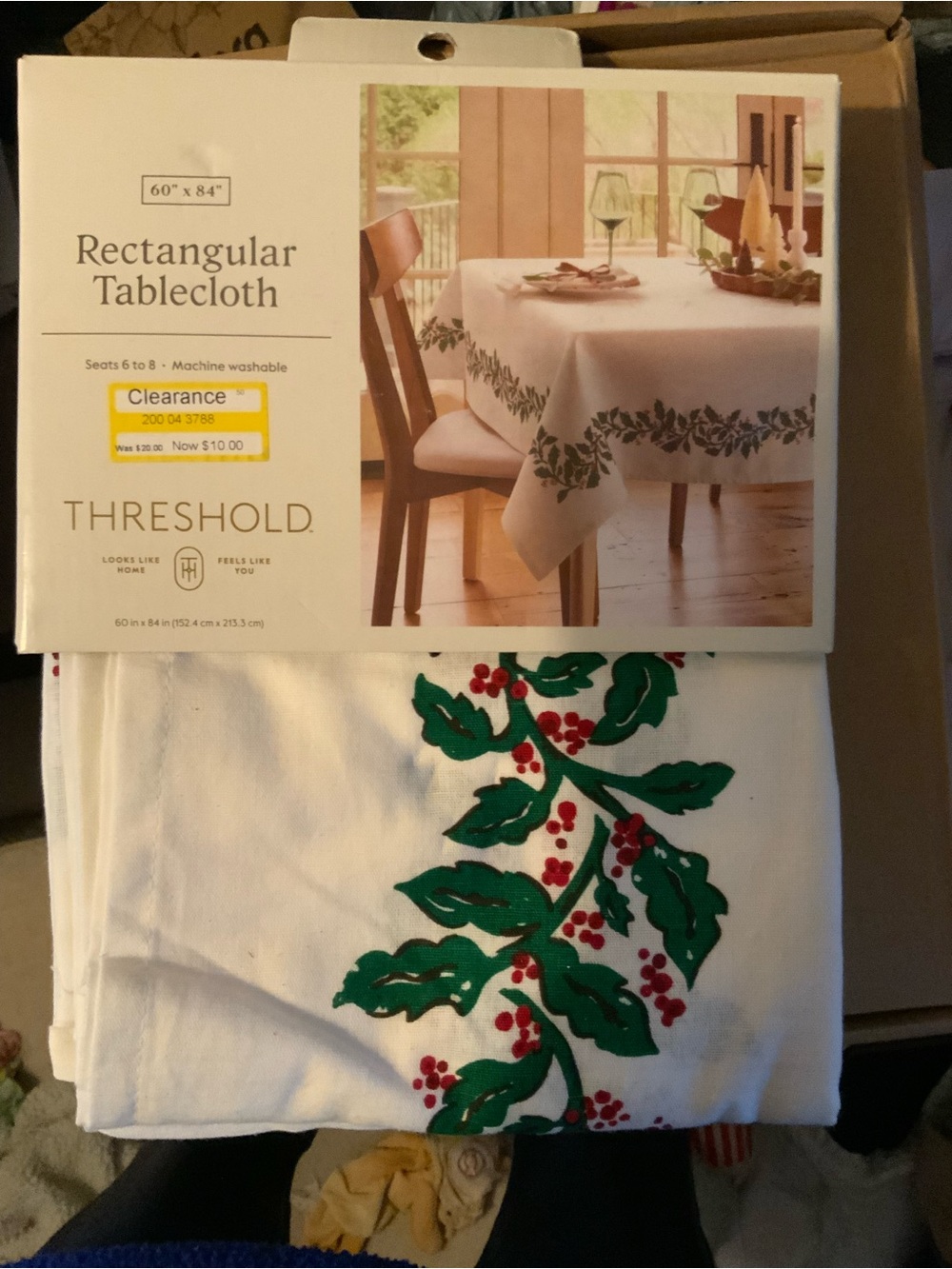 Threshold Holly Berry Tablecloth & runner